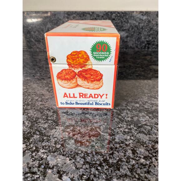 Vintage Bisquick Recipe Metal Tin Box Holder - Picture 5 of 11